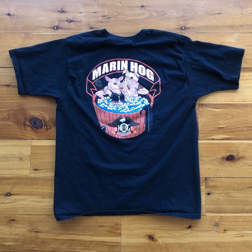 Vtg Marin Harley Owners Group Shirt